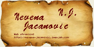 Nevena Jacanović vizit kartica